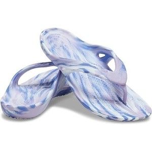 Crocs Kadee II Flip Flop Sandals Womens 7 Marbled Purple 208331-5PT NEW